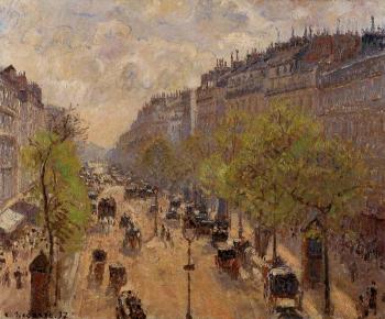 卡米耶 畢沙羅 Boulevard Montmartre, Spring